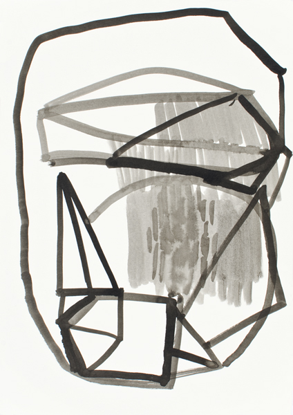 Jakob Flohe: Abzählen, 2012, Tusche auf Papier, 29,7 x 21 cm