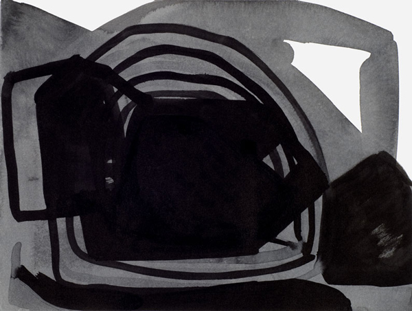 Jakob Flohe: Signal, 2012, Tusche auf Papier, 23 x 30,5 cm